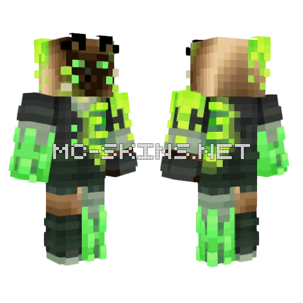 Antfrost Team Emerald Festival Minecraft skin, front and back