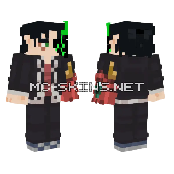 Anthonygr Red Dragon Emperor Minecraft skin, front and back