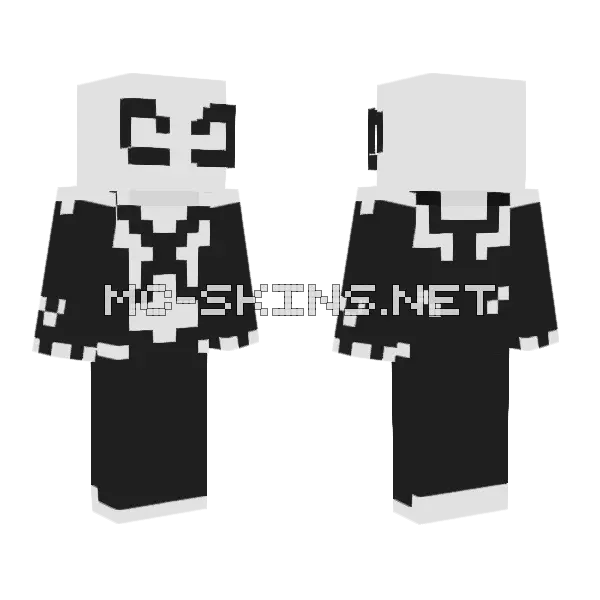 Anti Venom Suit Minecraft skin, front and back