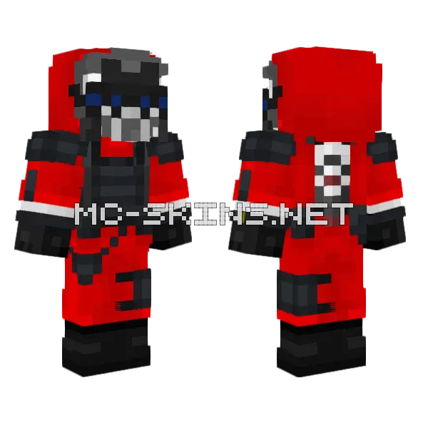 Anti Zombie Sniper Minecraft skin, front and back