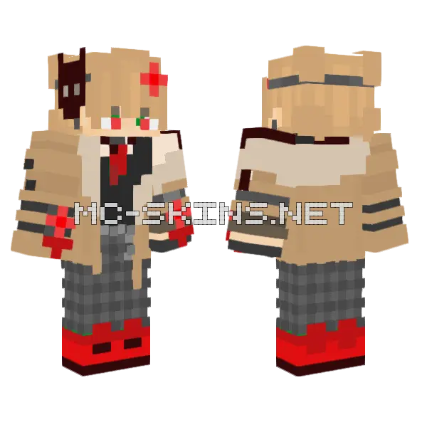 Antiheld Platin Minecraft skin, front and back