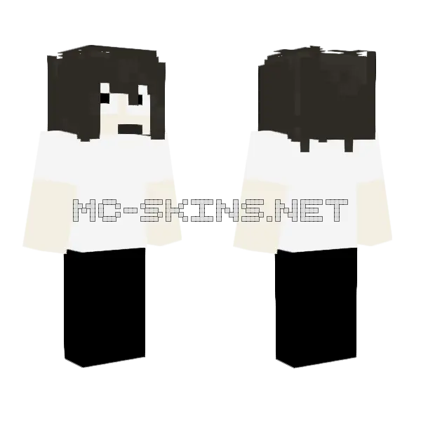 Antisoksiall Minecraft skin, front and back