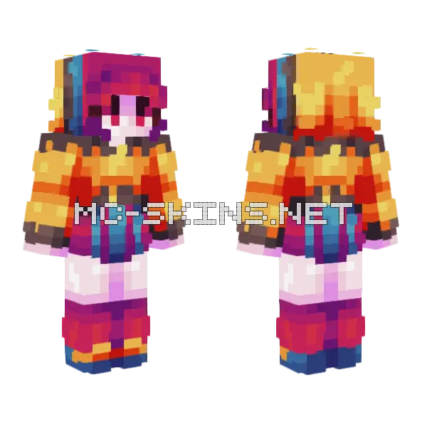 Anzu Kinashi Minecraft skin, front and back