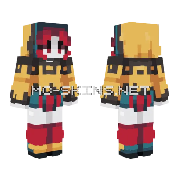 Anzu Kinashi Minecraft skin, front and back