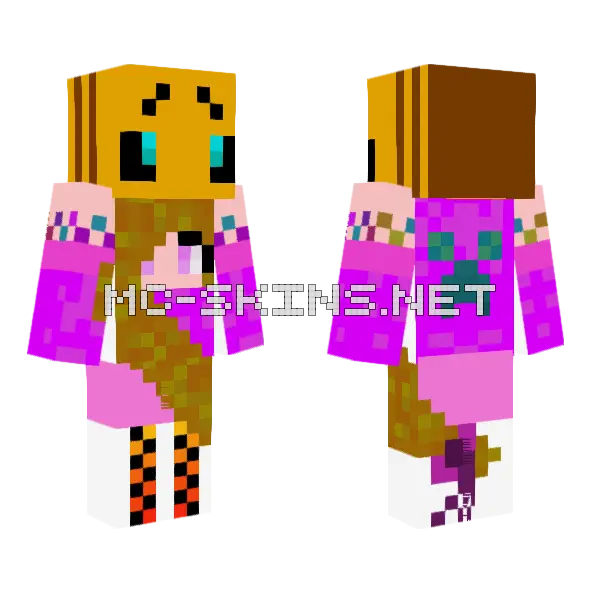 Ape E Jhgxtwloe Minecraft skin, front and back
