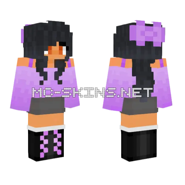 Aphmau Minecraft skin, front and back