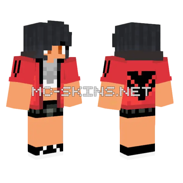 Aphmau Aaron Jacket When Angels Fall Minecraft skin, front and back