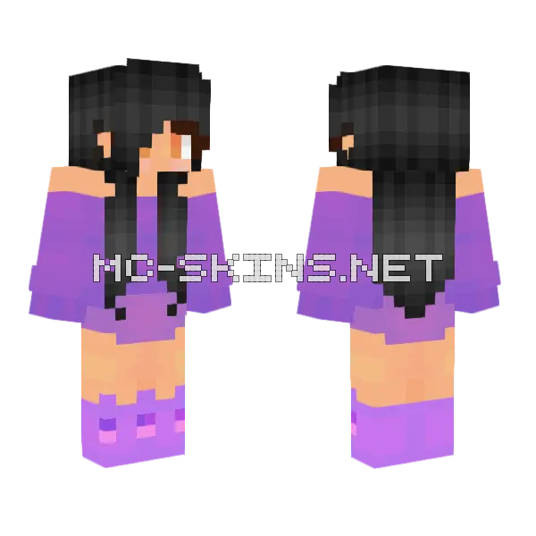 Aphmau Minecraft skin, front and back