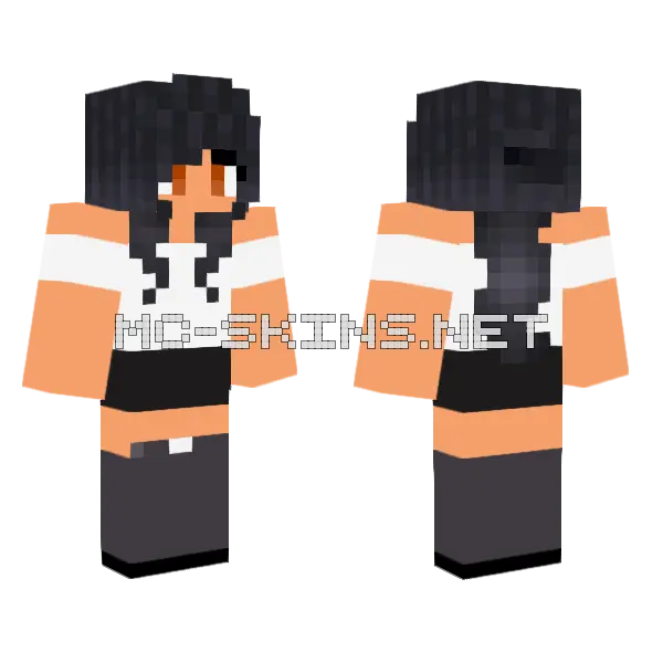 Aphmau FC University Minecraft skin, front and back