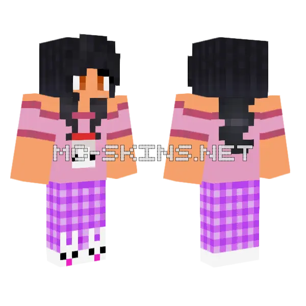 Aphmau Her Wish PJs Minecraft skin, front and back