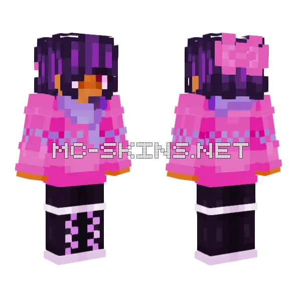 Aphmau Mystreet S4 Emerald Secret Minecraft skin, front and back