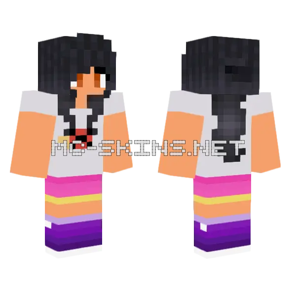 Aphmau Outfit Minecraft skin, front and back