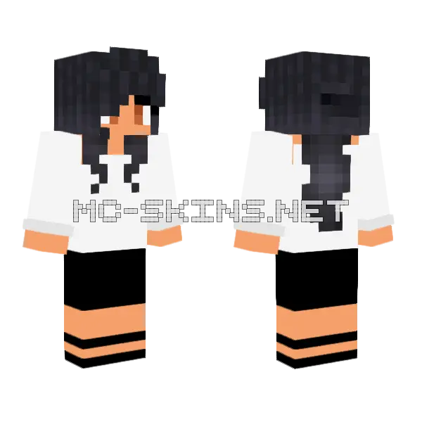 Aphmau School Uniform Minecraft skin, front and back