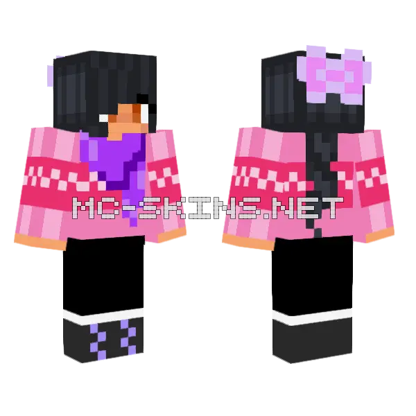 Aphmau Season 4 Lovers Lane Minecraft skin, front and back
