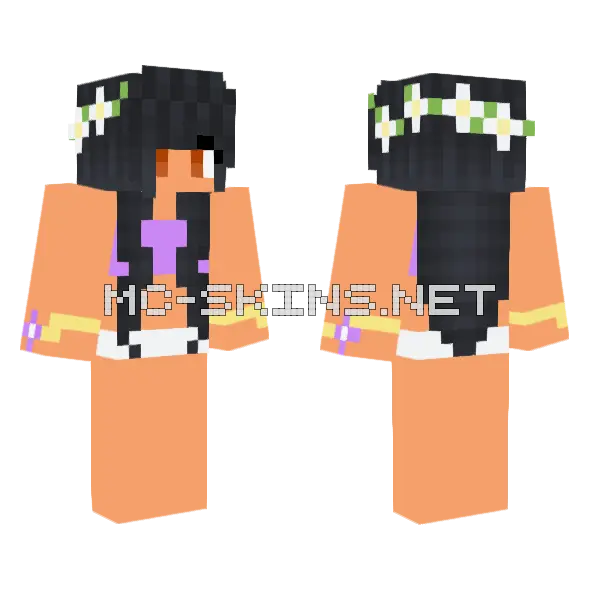 Aphmau Swimsuit Update Minecraft skin, front and back