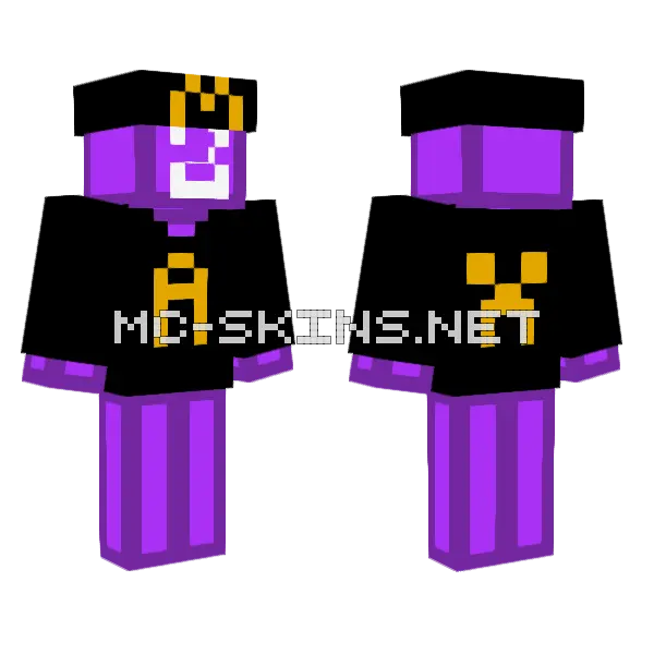 Aplets McDonalds Outfit Minecraft skin, front and back