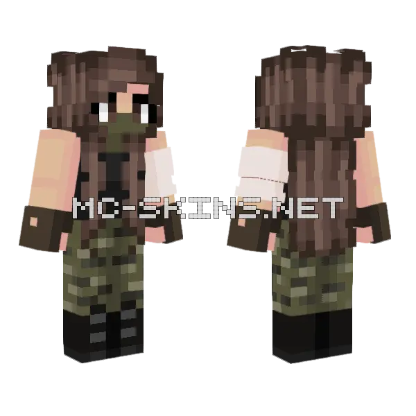 Apocalypse Girl Minecraft skin, front and back