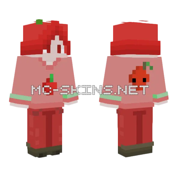Apple Boy Minecraft skin, front and back