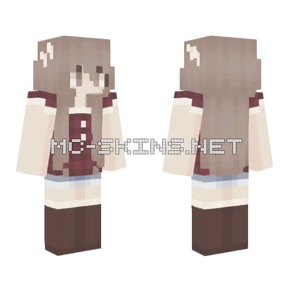 Apple Girl Minecraft skin, front and back