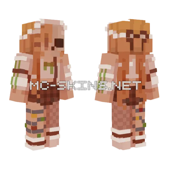 Apple Picking RCE Minecraft skin, front and back