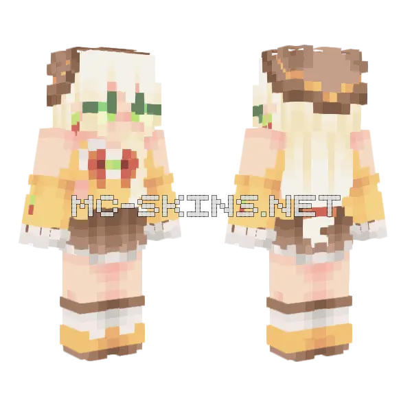 Applejack Minecraft skin, front and back