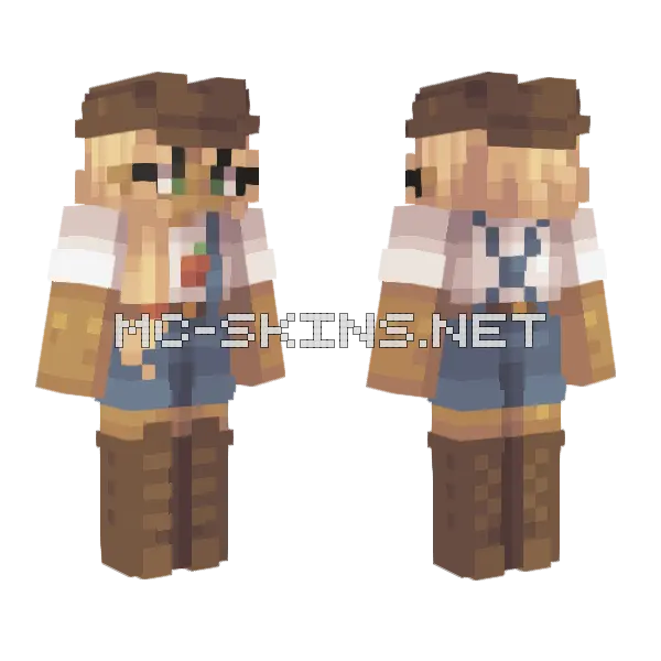 Applejack CE Minecraft skin, front and back