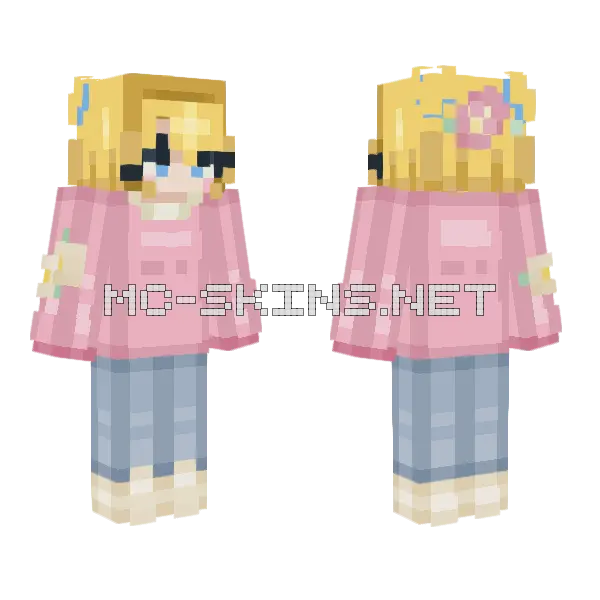 April Bloom Minecraft skin, front and back