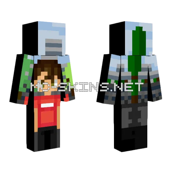 April Update Minecraft skin, front and back