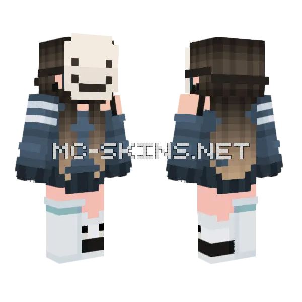 April With A Mask Minecraft skin, front and back