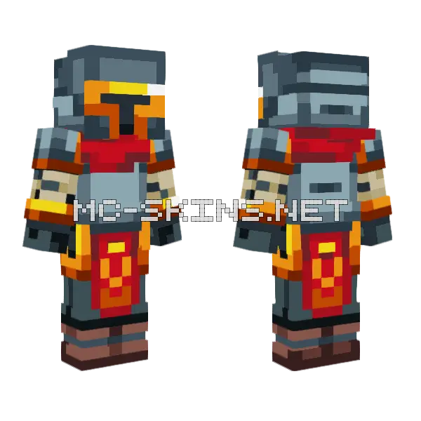 Aqua Armor Minecraft skin, front and back
