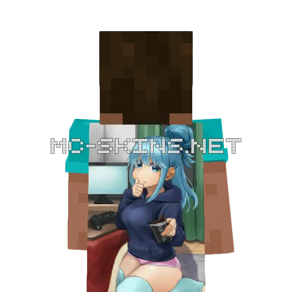 Aqua Hoodie cape, outside and lining