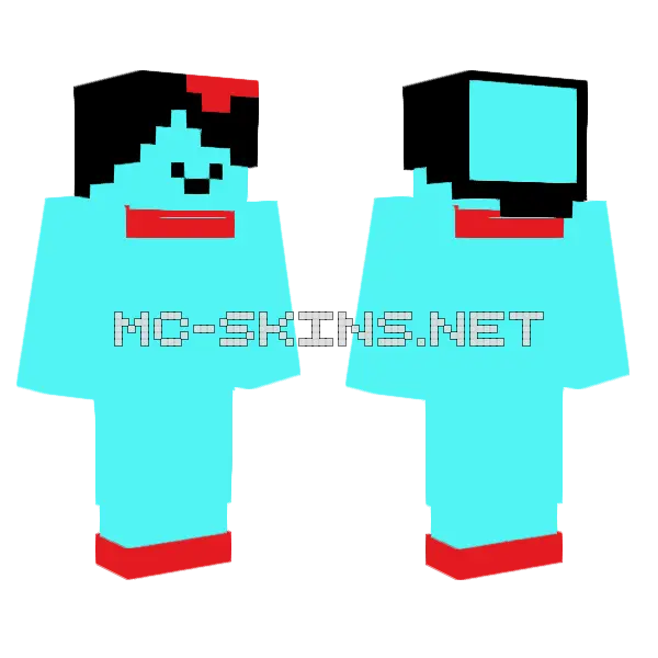Aqua Skin Minecraft skin, front and back