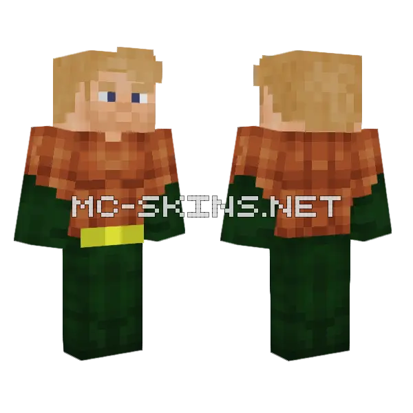 Aquaman Skin Minecraft skin, front and back