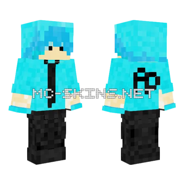 Aquapoas Minecraft skin, front and back