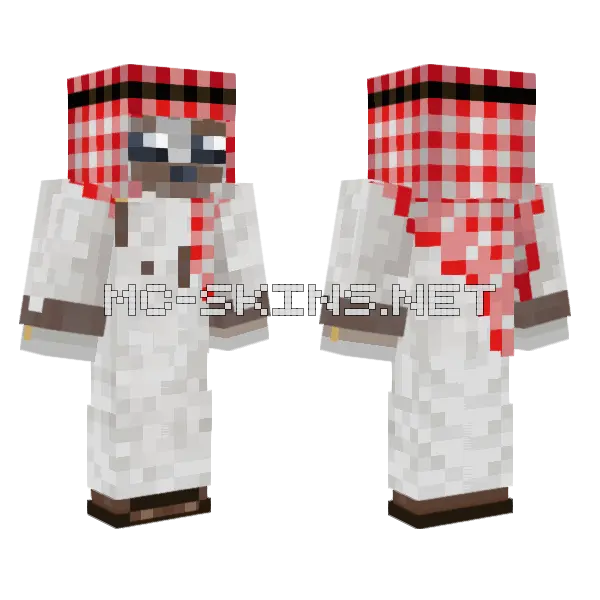 Arabic Rabbit Minecraft skin, front and back