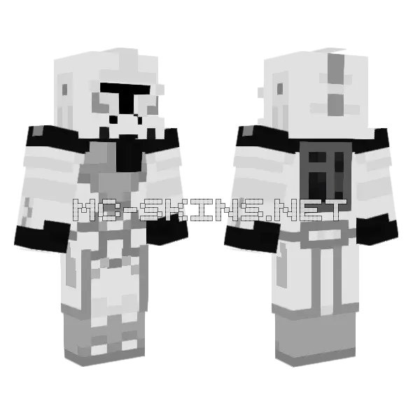 Arc Trooper Minecraft skin, front and back