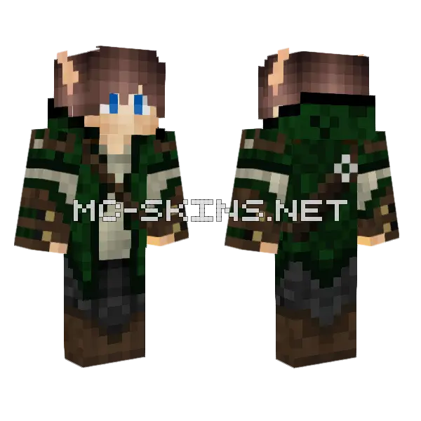 Archer Elf Minecraft skin, front and back