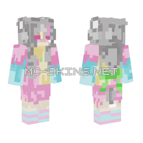Archs OC Minecraft skin, front and back