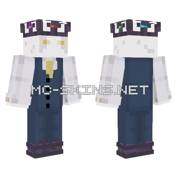 Arctic Mafia Enderman Don Minecraft skin, front and back