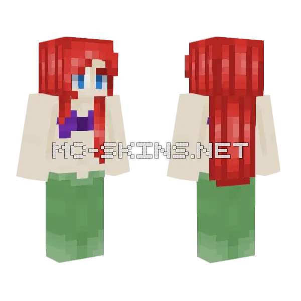 Ariel Minecraft skin, front and back