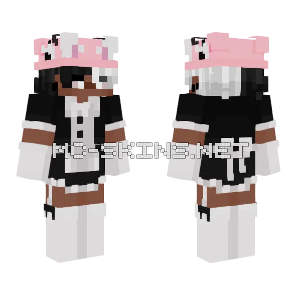 Ariel Pig Empregado Minecraft skin, front and back