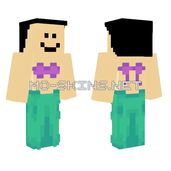 Ariel Quackity Minecraft skin, front and back