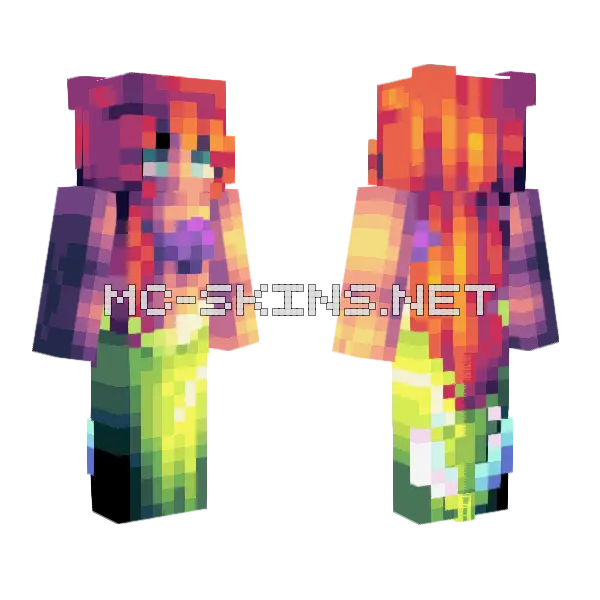 Ariel Skin Minecraft skin, front and back