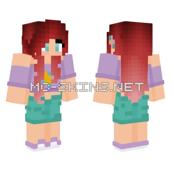 Ariel Skin Minecraft skin, front and back