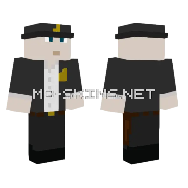 Arizona Ranger Big Iron Minecraft skin, front and back