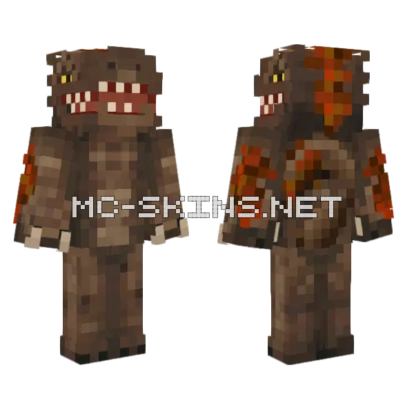 Ark Raptor Minecraft skin, front and back