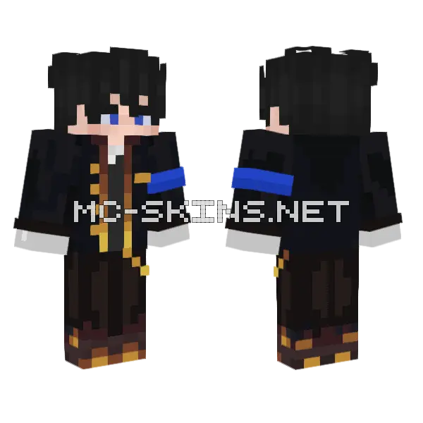 Arkkenn Blue Minecraft skin, front and back
