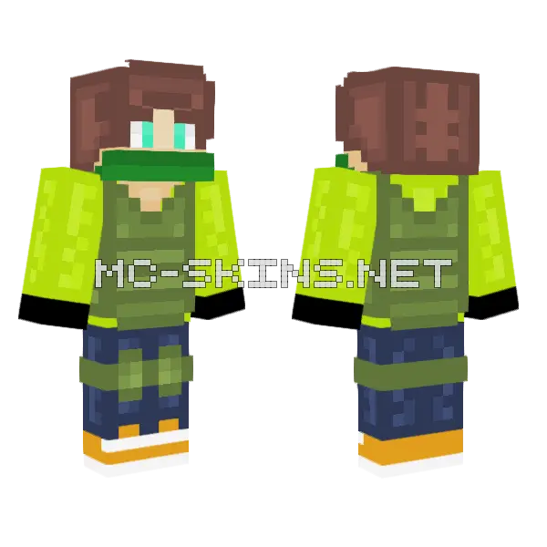 Armed Criminal Minecraft skin, front and back