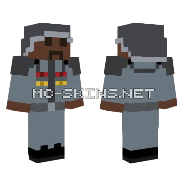 Armed Guard Minecraft skin, front and back