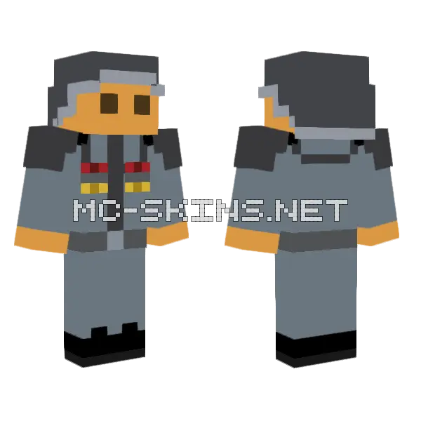 Armed Guard Minecraft skin, front and back